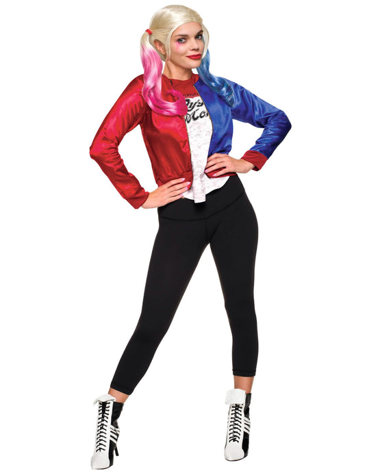 Casaco e t-shirt integrado Harley Quinn Suicide Squad™ para mulher vermelho e azul