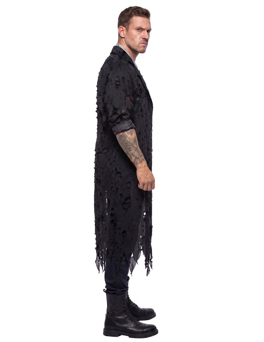 Veste longue zombie noire homme