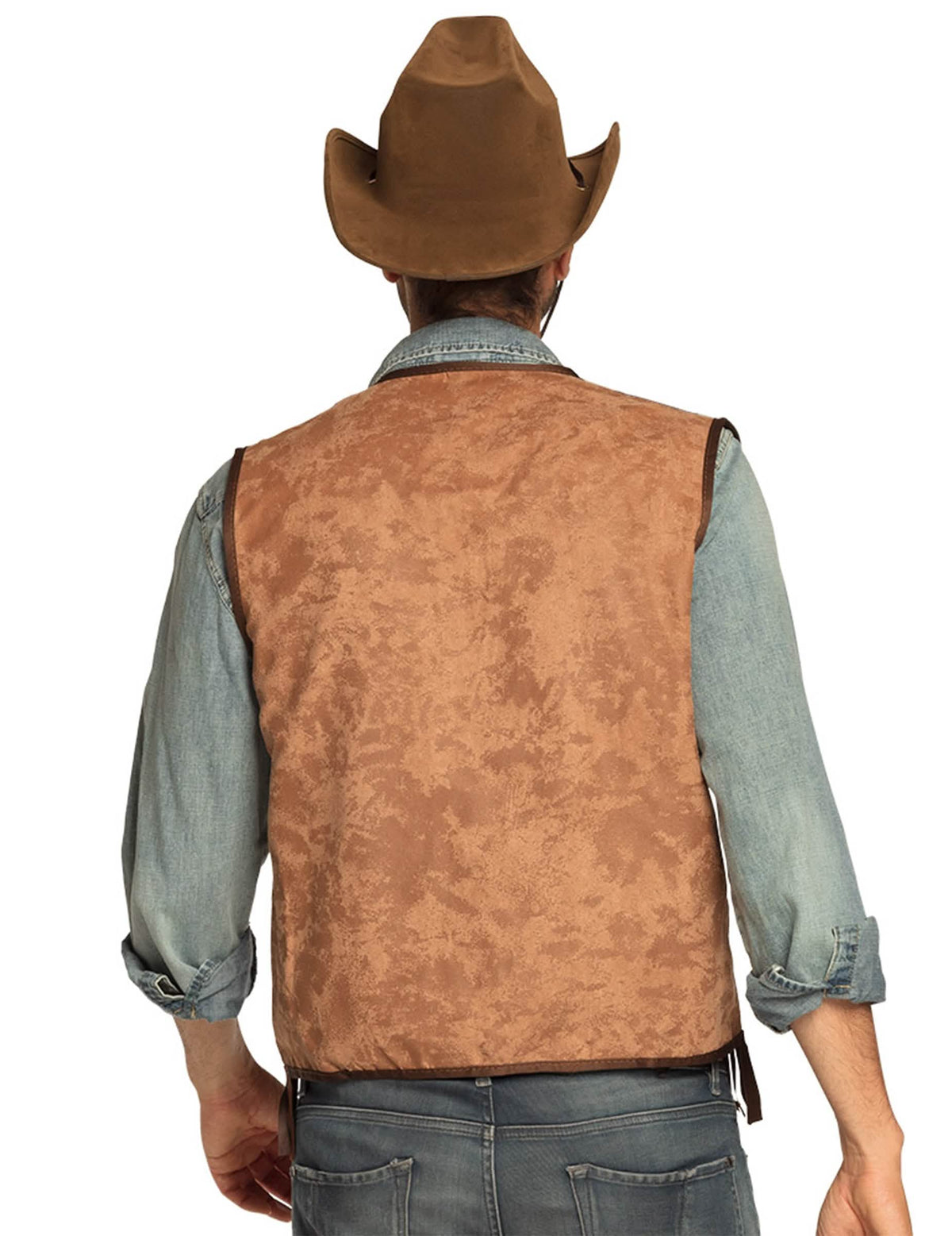 Vista traseira da jaqueta western para homem