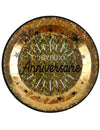 Assiettes en carton Joyeux anniversaire pour fête noir et or chic métallisées