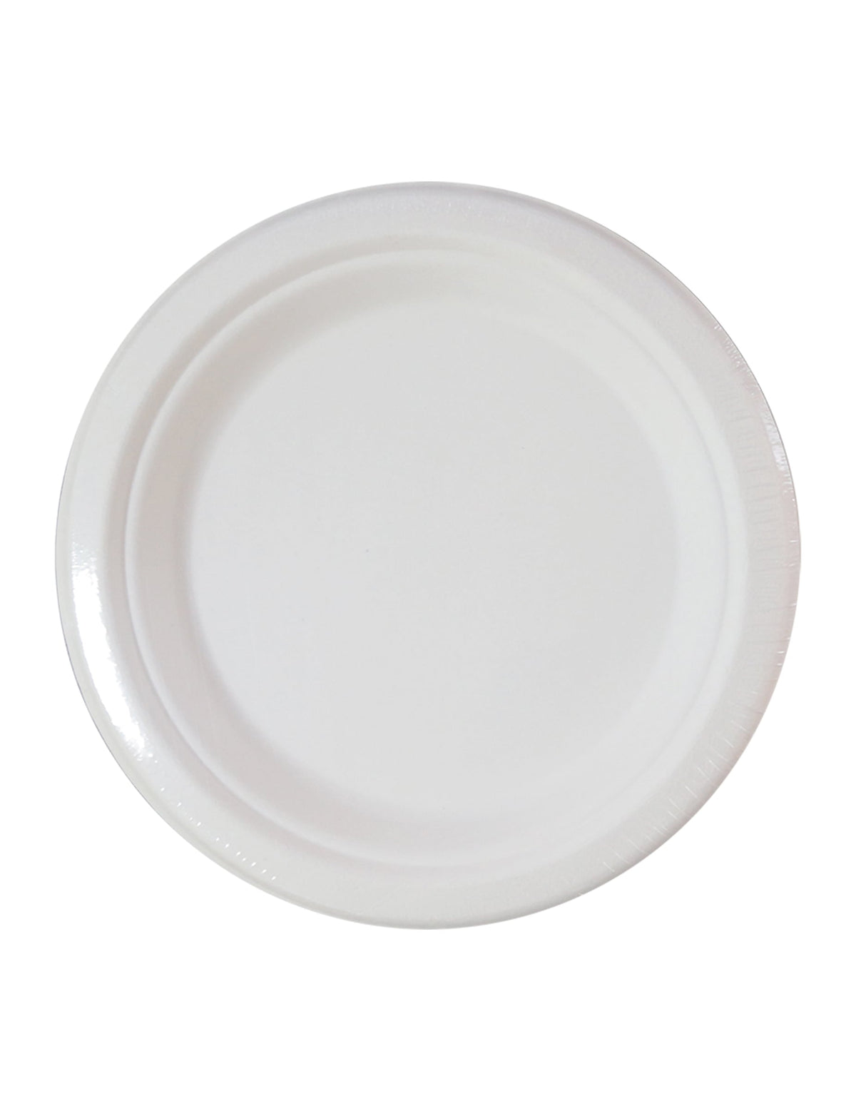 Assiettes en fibre de canne compostables pour fête blanches