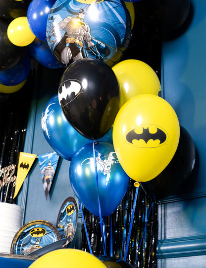 Mise en situation festive des ballons latex Batman
