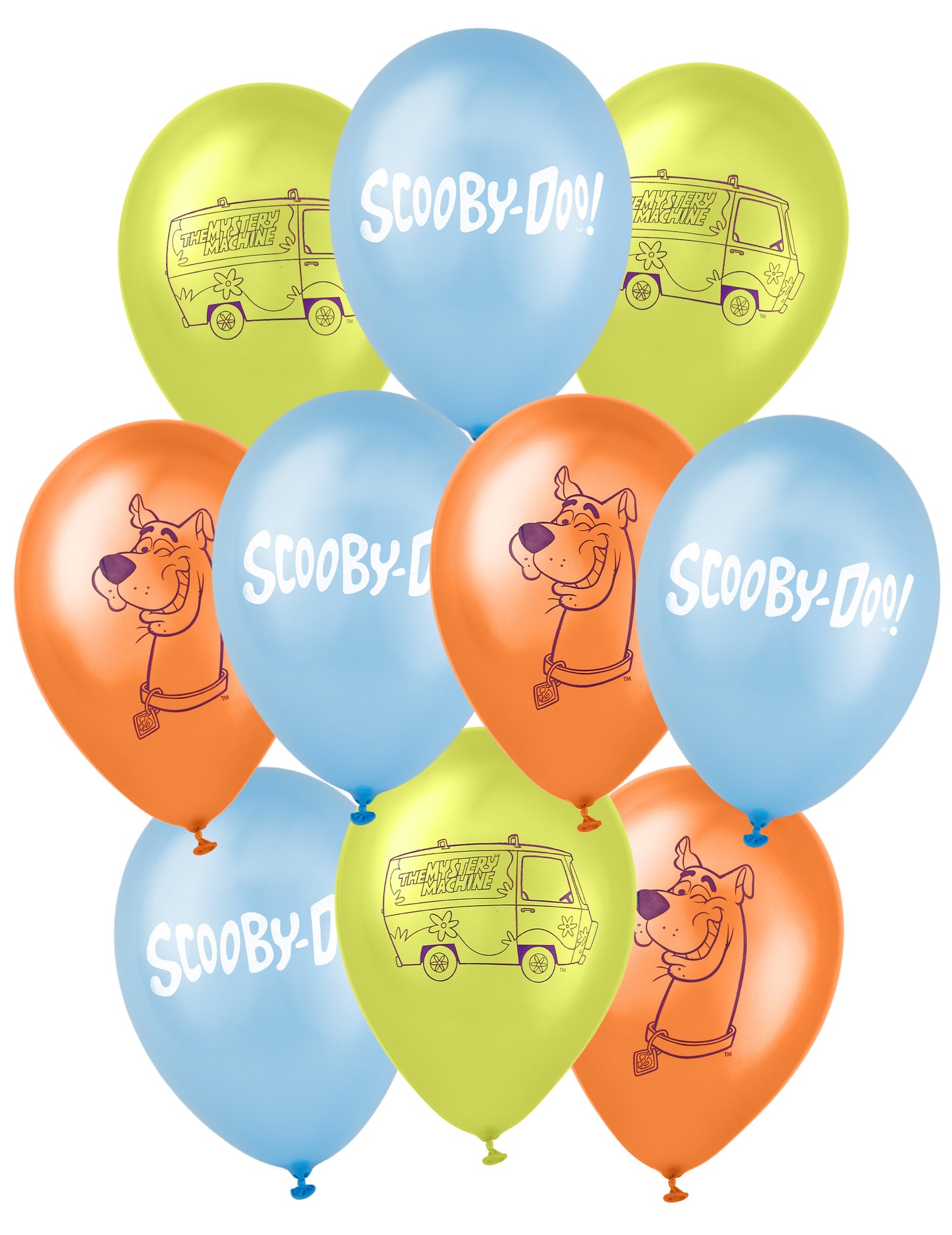 10 Ballons latex Scooby-Doo™ 25 x 32 cm