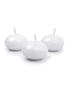 10 velas de disco flutuantes branco mate 50 mm