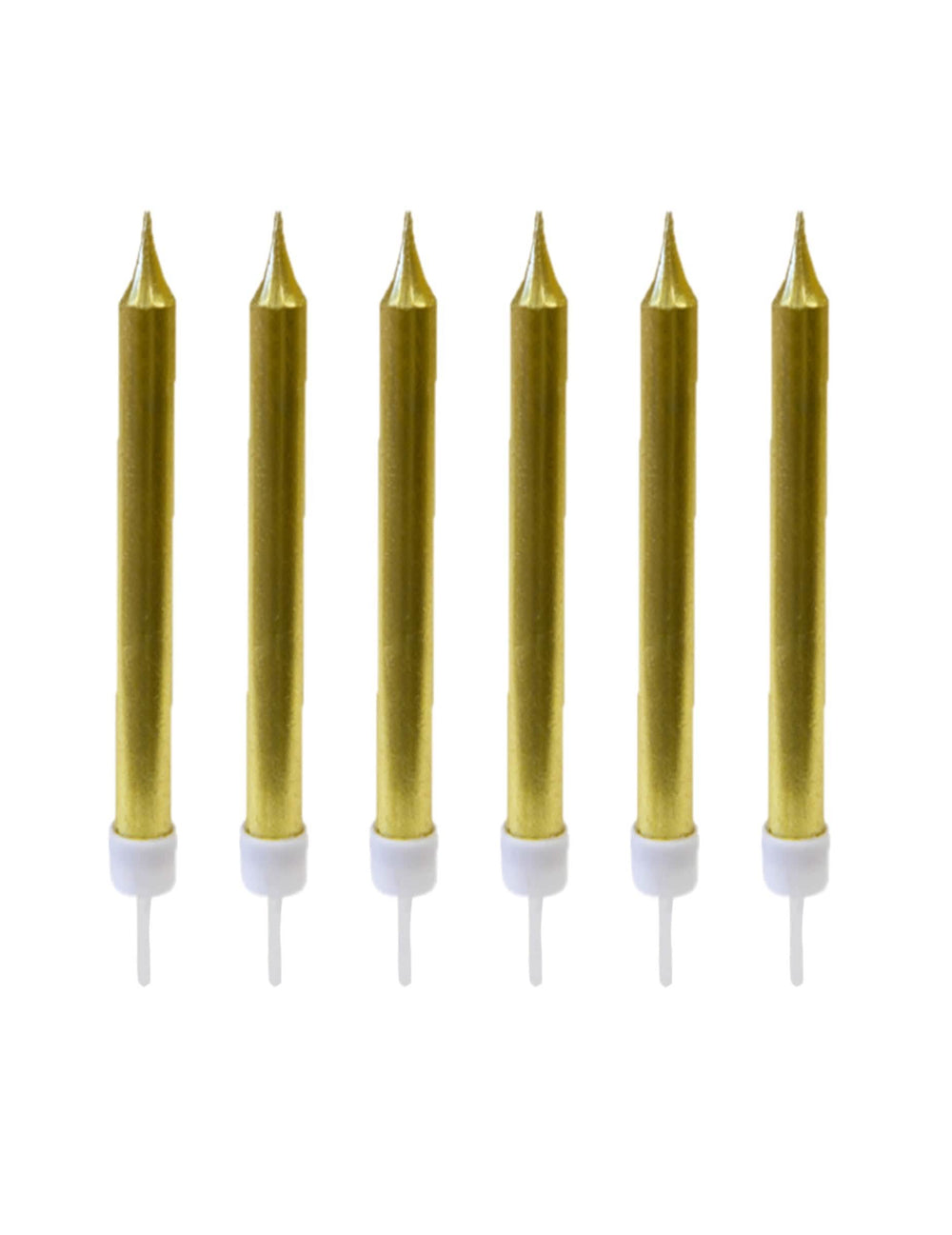 velas de aniversário douradas metalizadas