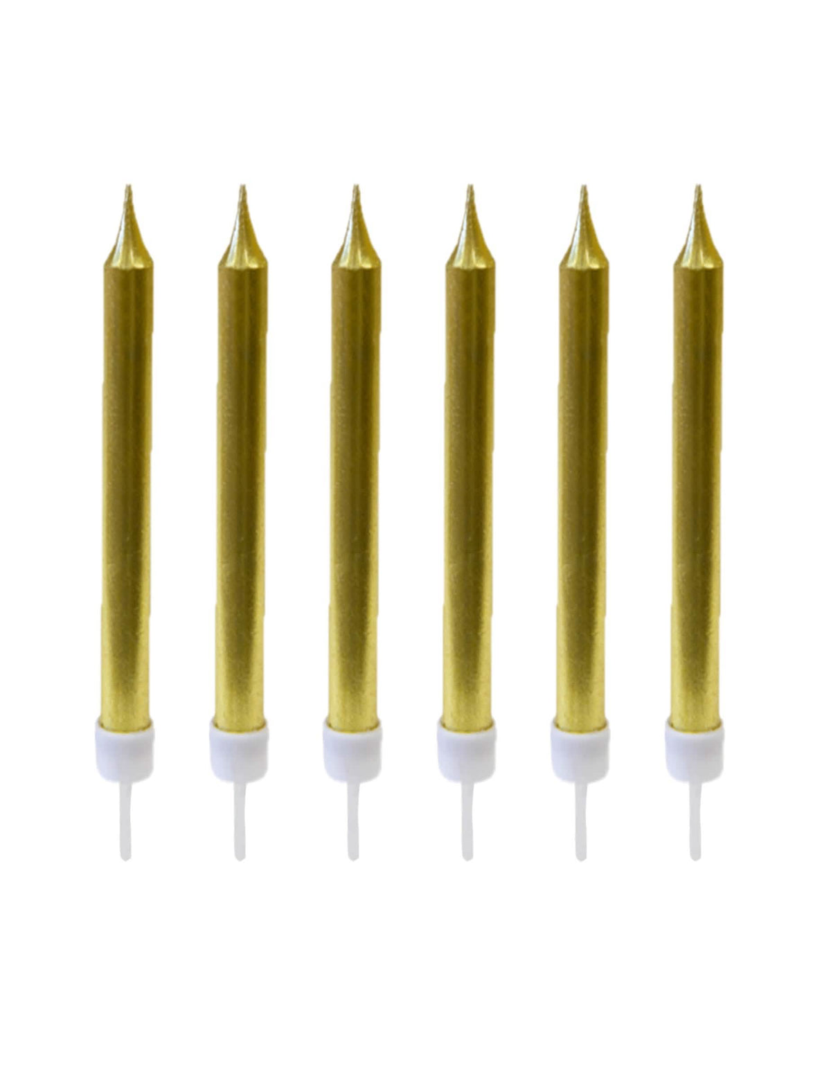 velas de aniversário douradas metalizadas