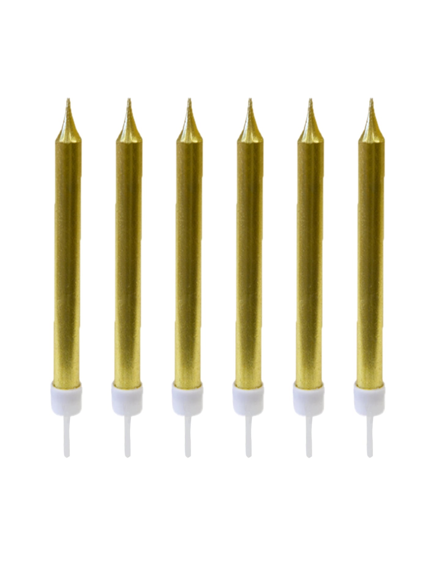 Bougies d'anniversaire dorées métallisées