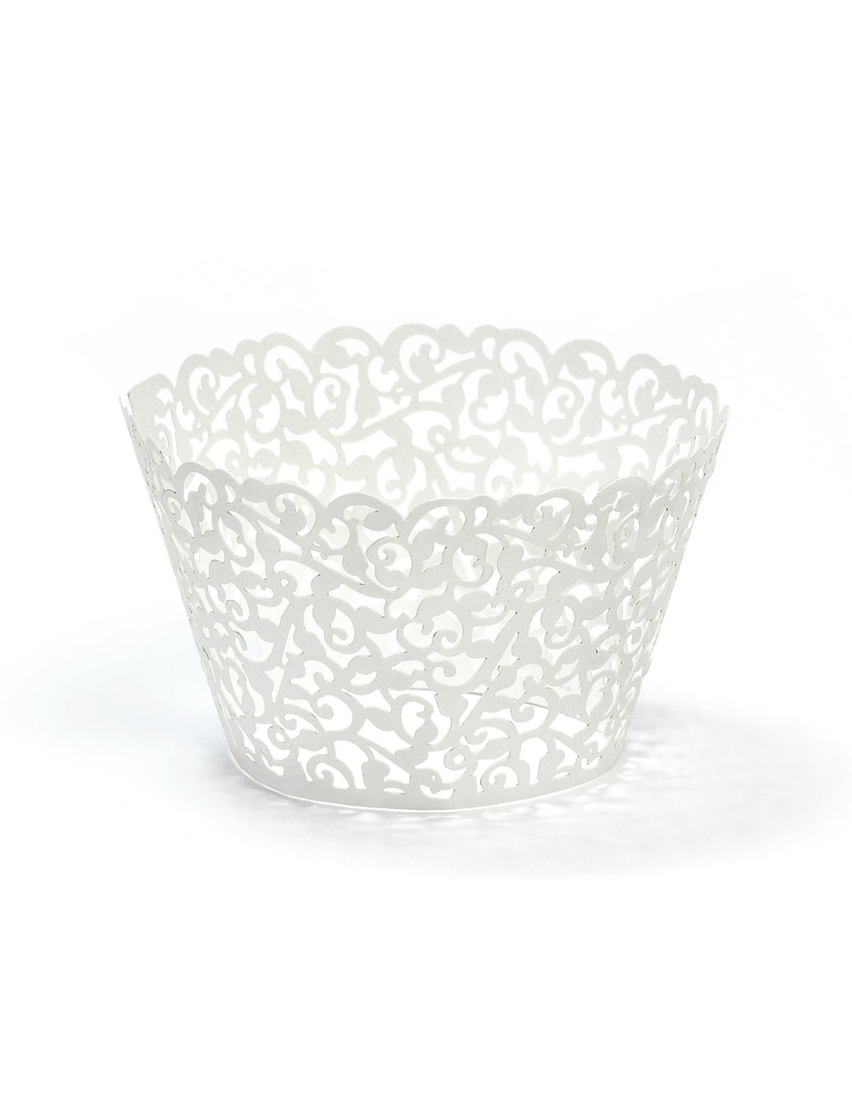 Contours pour cupcakes dentelle pour mariage blancs