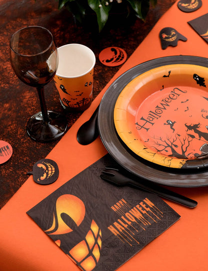 10 decorações Ghost de madeira para espalhar preto 5 cm