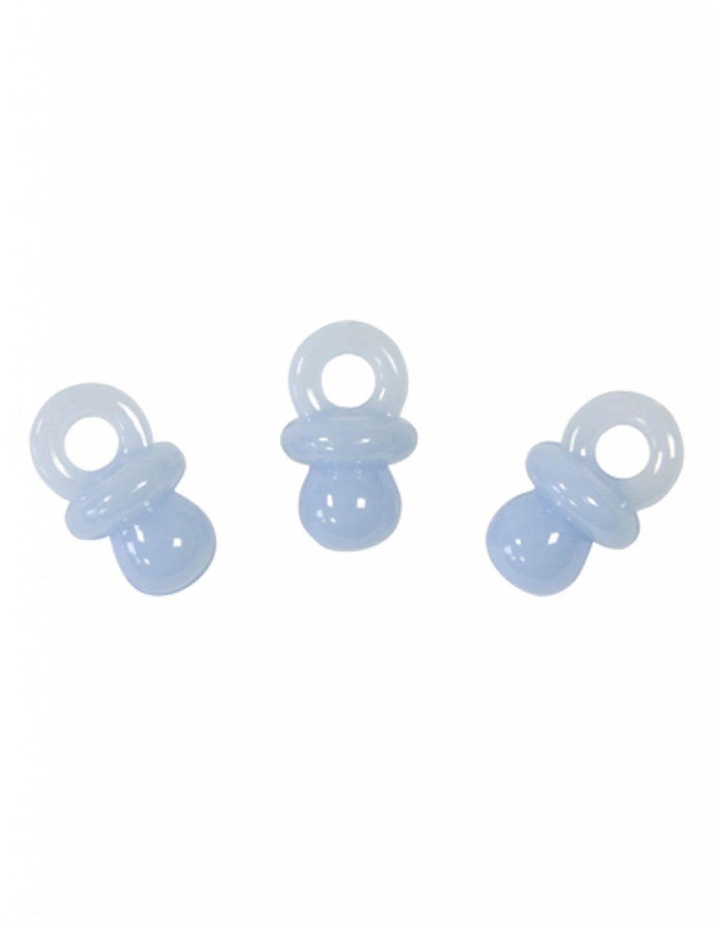 Decorações de mesa com motivo de chupeta para baptismo azul