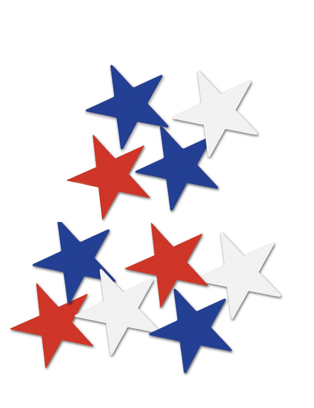 Decorações estrelas americanas em cartão para festa azul branco vermelho