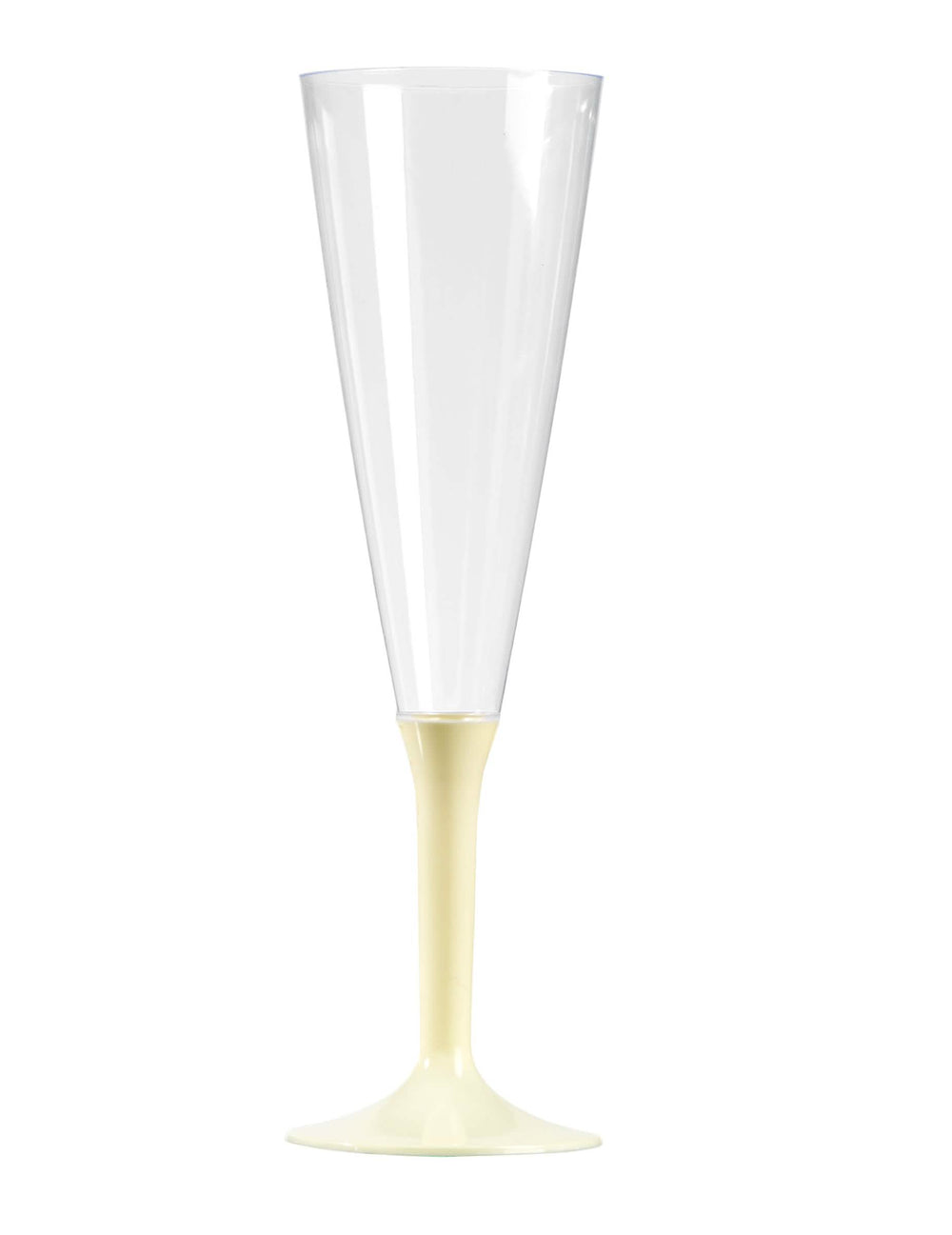 Flauta de champanhe de festa com pé de plástico marfim