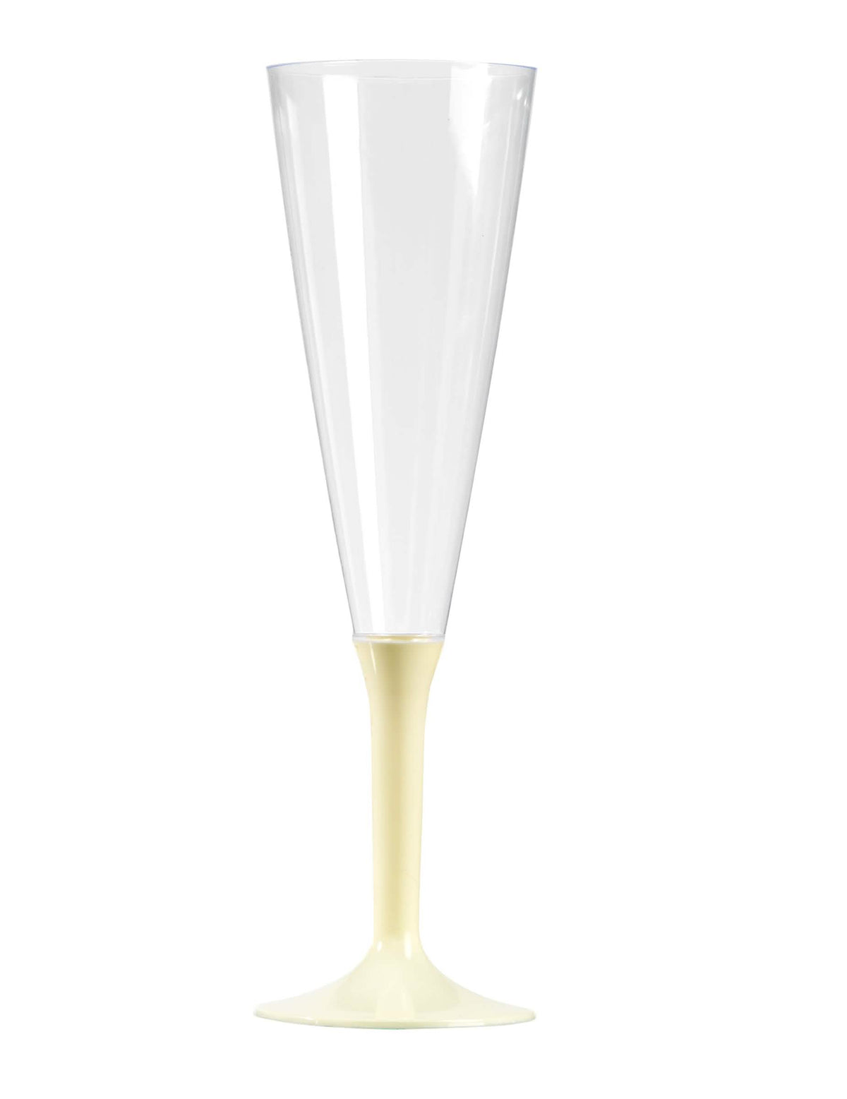 Flauta de champanhe de festa com pé de plástico marfim