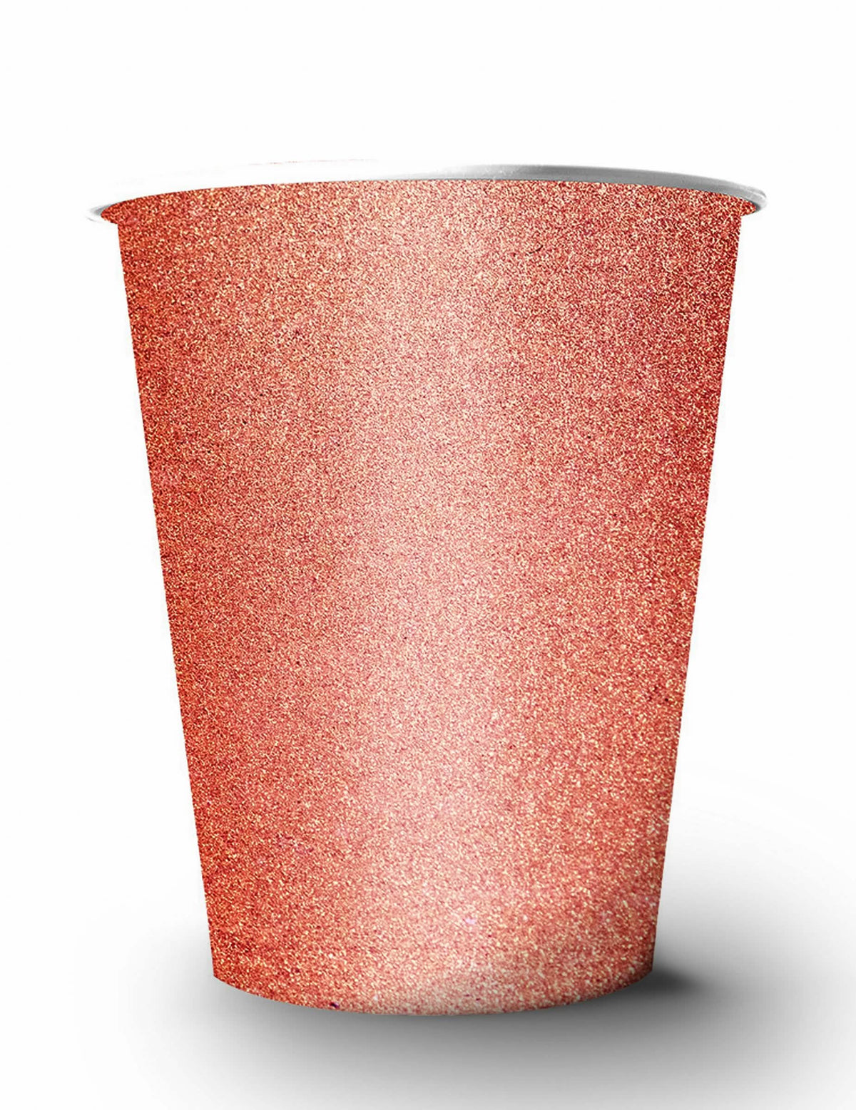 Copos americanos cintilantes para festa em ouro rosa em cartão reciclável
