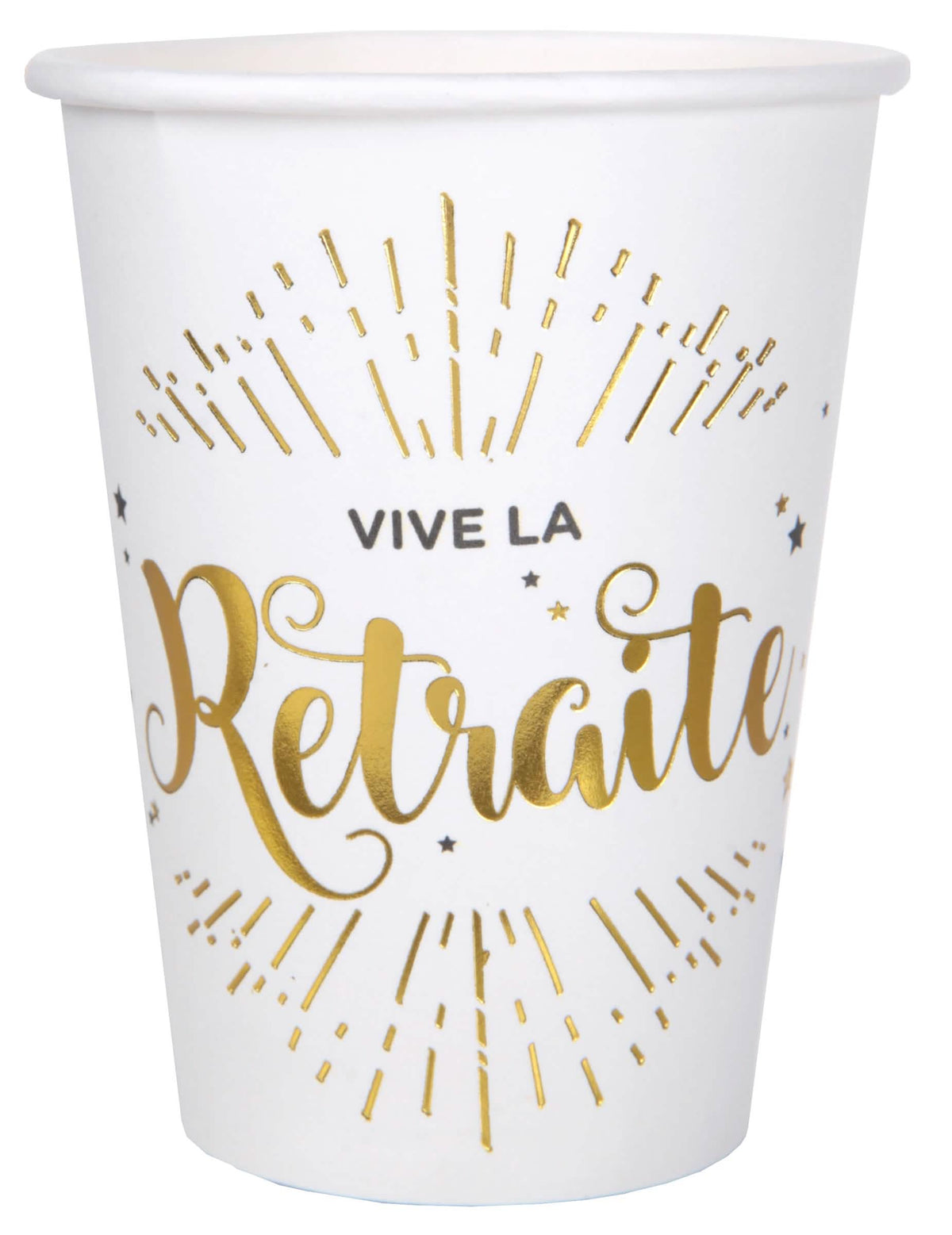 Copos de cartão viva a reforma para decoração branco e dourado