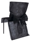 Housses de chaise premium avec nœud pour fête noires