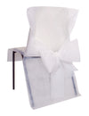 Housse de chaise premium blanche en intissé à nœuds