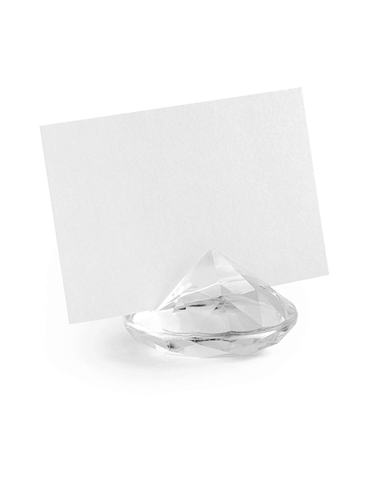 Marque-places diamant pour mariage transparent