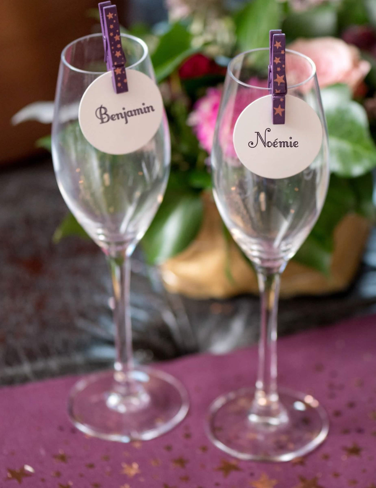 Decoração de mesa para cartões redondos de lugar em cartão para casamento para convidados