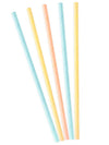 Pailles en carton pour anniversaire couleurs pastel