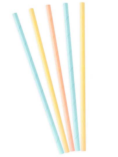 palhinhas de cartão para aniversário cores pastel