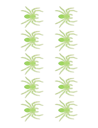 10 pequenas aranhas fosforescentes