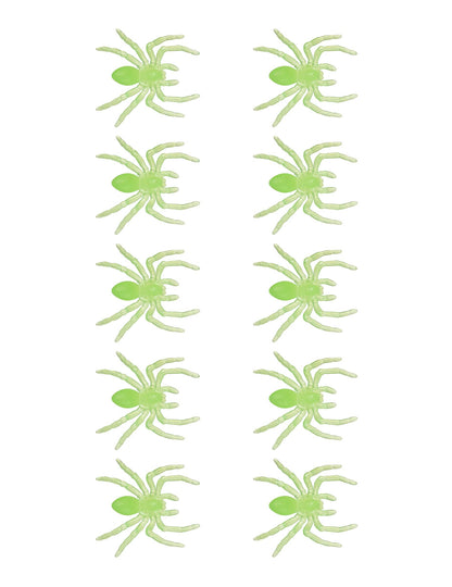 10 pequenas aranhas fosforescentes