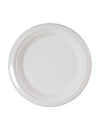 Assiettes en fibre de canne compostables pour fête blanches