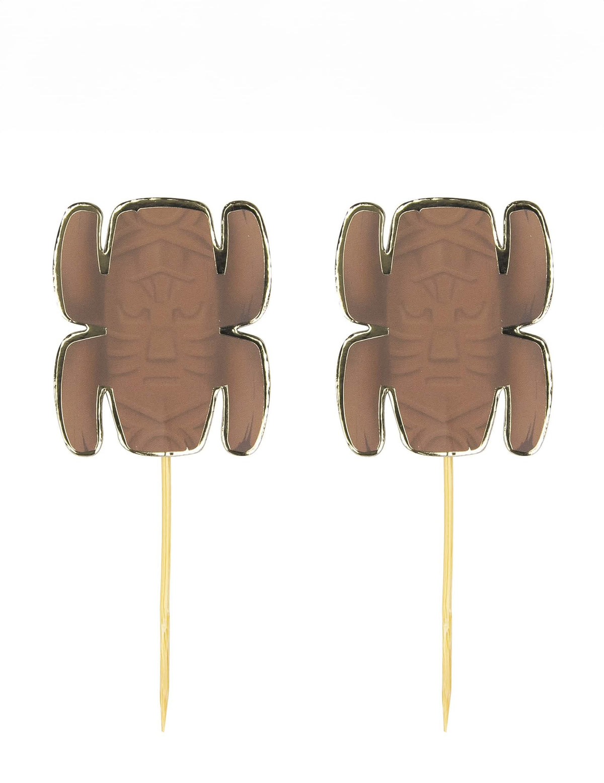 Pics en bois totem aventurier marron