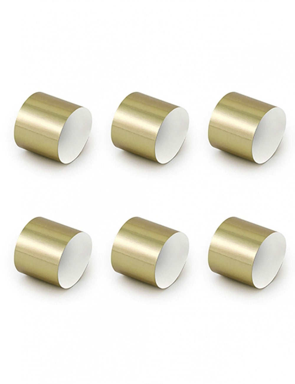 Argolas de guardanapo de papel para casamento dourado metálico dupla face