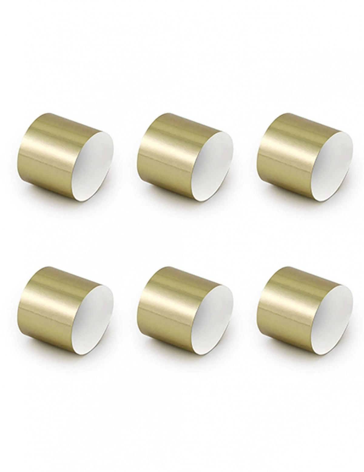 Argolas de guardanapo de papel para casamento dourado metálico dupla face
