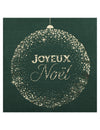 10 serviettes Noël Étincelant vert sapin 33 x 33 cm