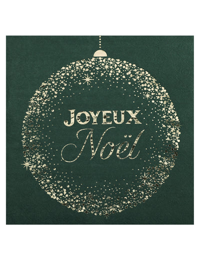 10 guardanapos Natal Cintilante verde abeto 33 x 33 cm