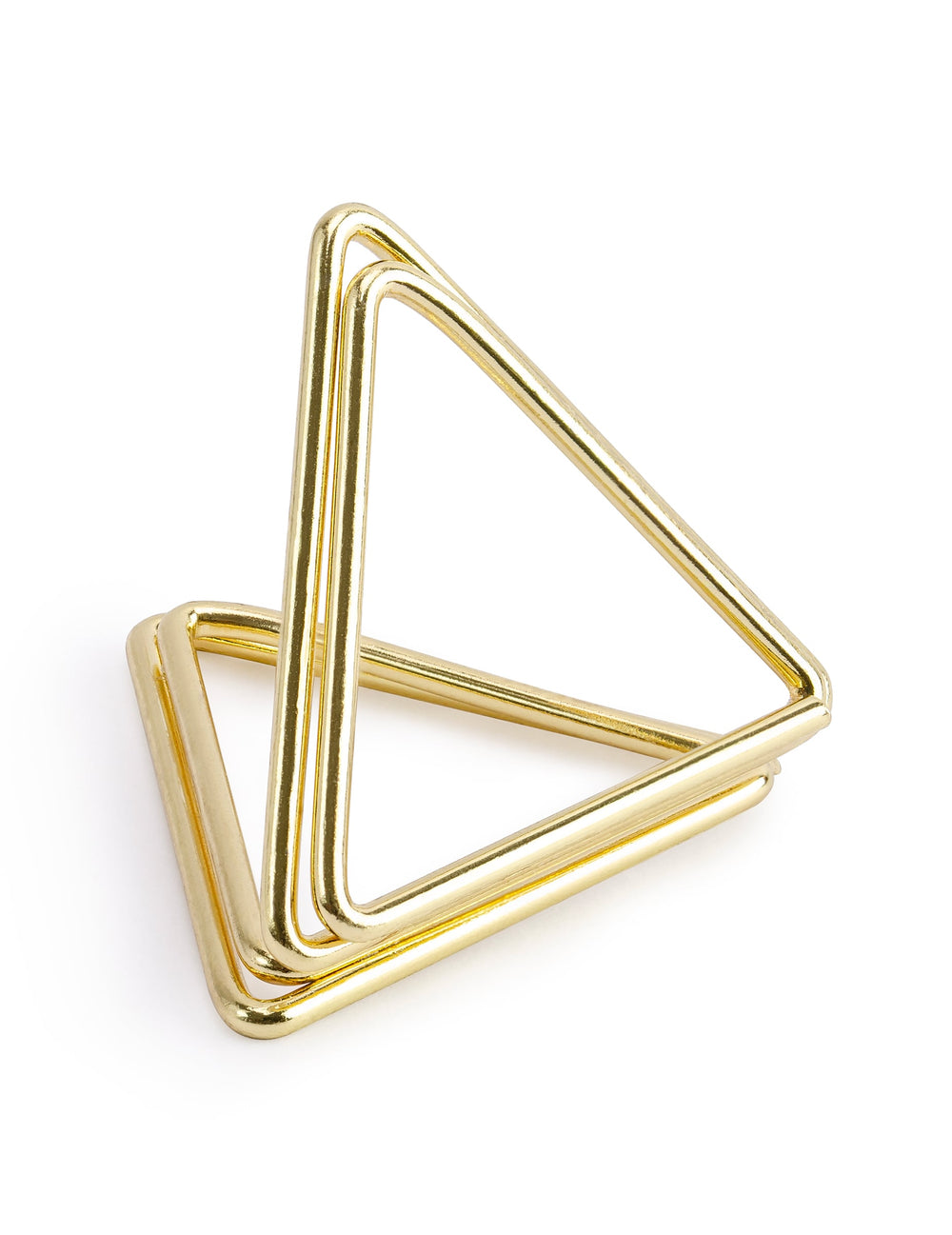 Supports marque-places triangles dorés en métal