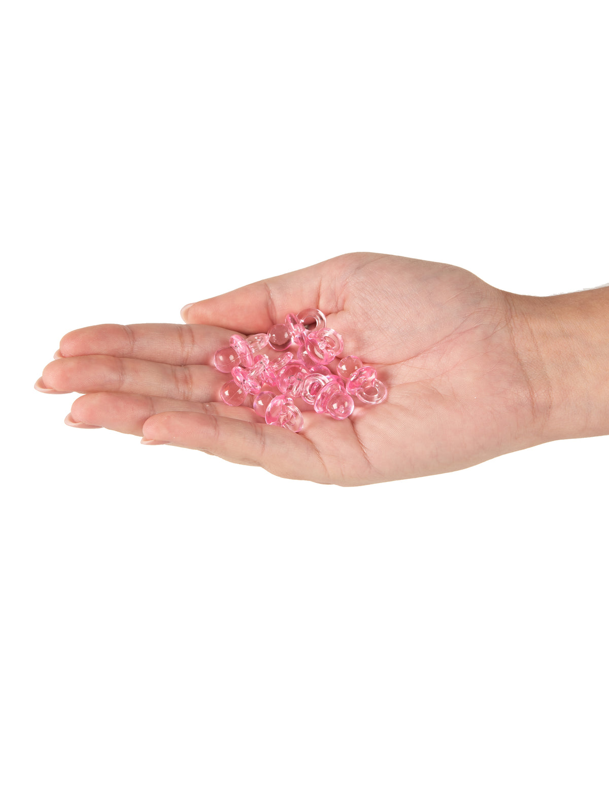 10 chupetas de plexiglas rosa 2,5 cm para decoração
