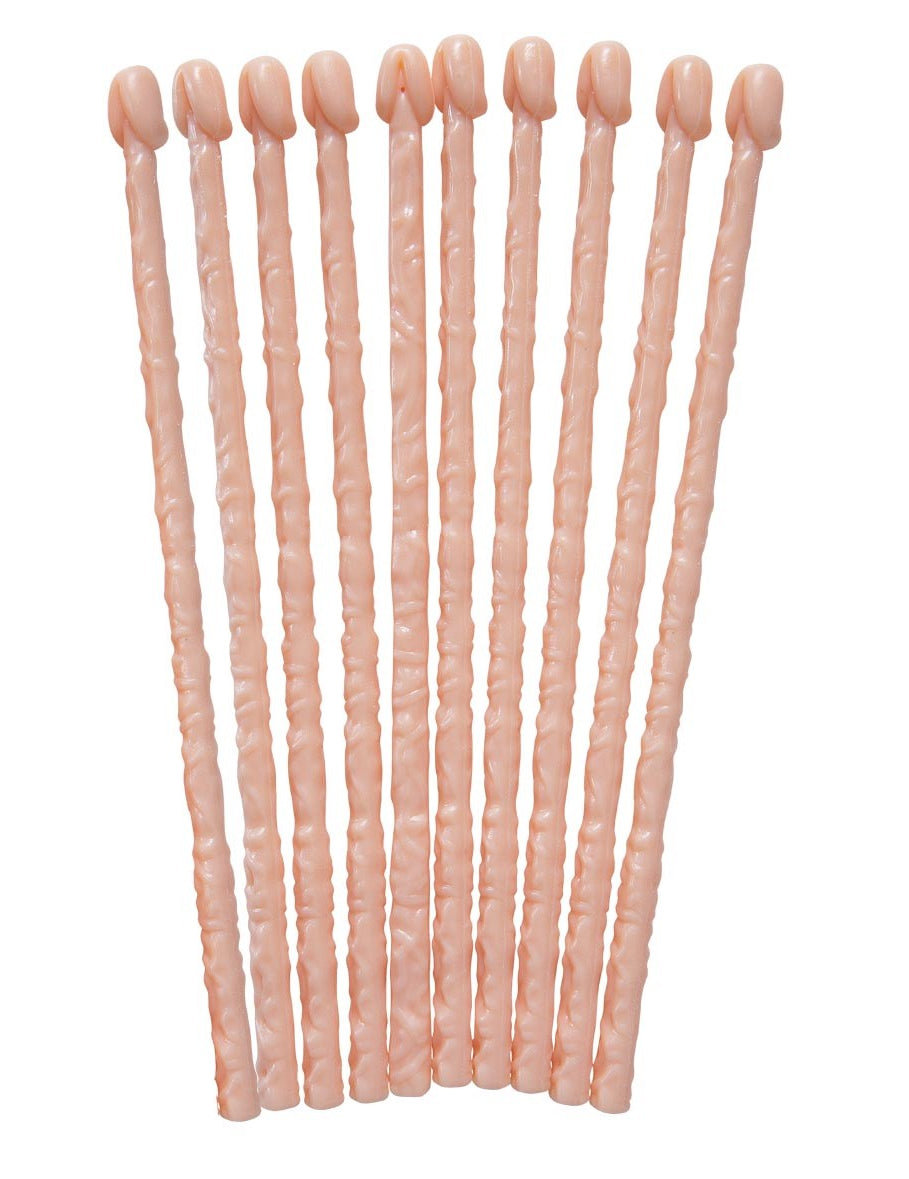 Touilleurs zizi pour adulte couleur chair lot de 10