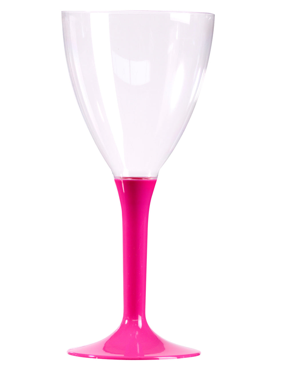 Verre à vin chic pour fête avec pied fuchsia