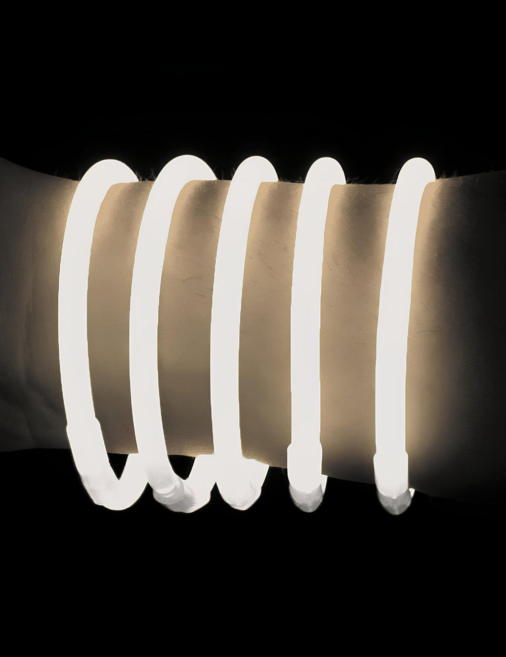 100 bracelets phosphorescents pour fête blancs