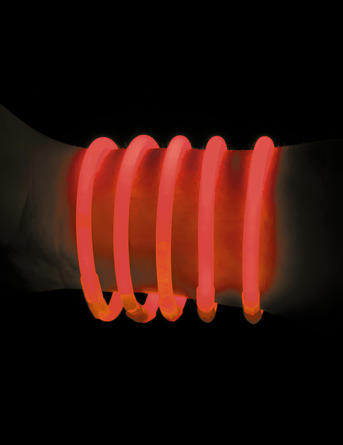 Bracelets phosphorescents pour adulte rouges