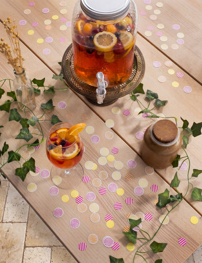 100 confettis de papel Pink Limonade 2,5 cm