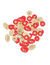 100 confetis Feliz Natal intemporal vermelho e dourado de 1 a 2 cm