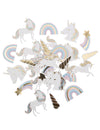 Confettis licorne pour table pastel et or