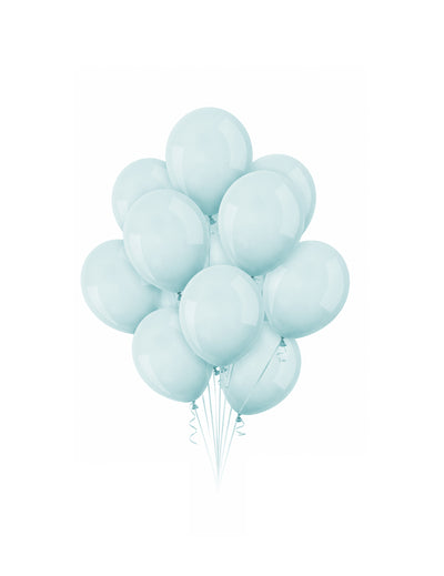 100 mini balões de látex azul pastel de 13 cm para arco e cubos
