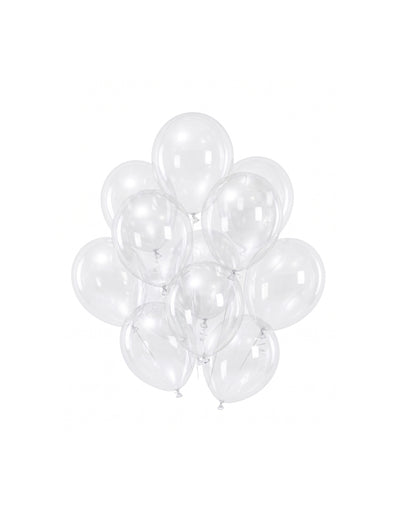 100 mini balões de látex transparentes de 13 cm para decoração de festa
