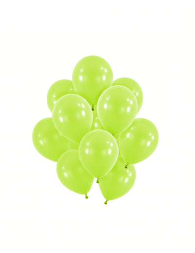 100 mini balões de látex verde claro 13 cm para decoração de aniversário