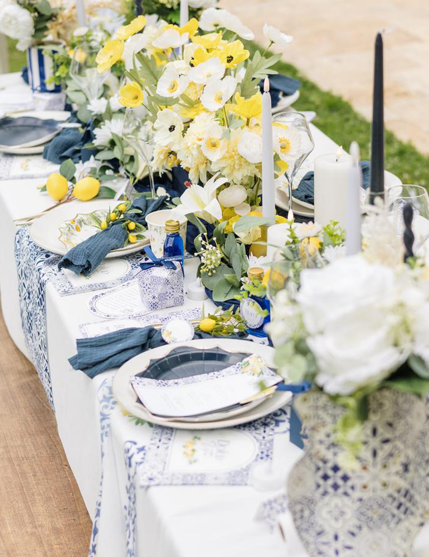12 confetes de limão em madeira amarelo e verde decoração de mesa