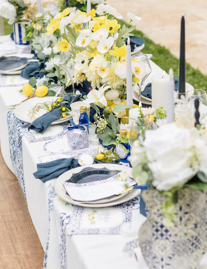 12 confetes de limão em madeira amarelo e verde decoração de mesa