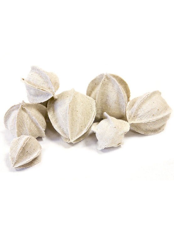 Décorations physalis en lin naturel beige
