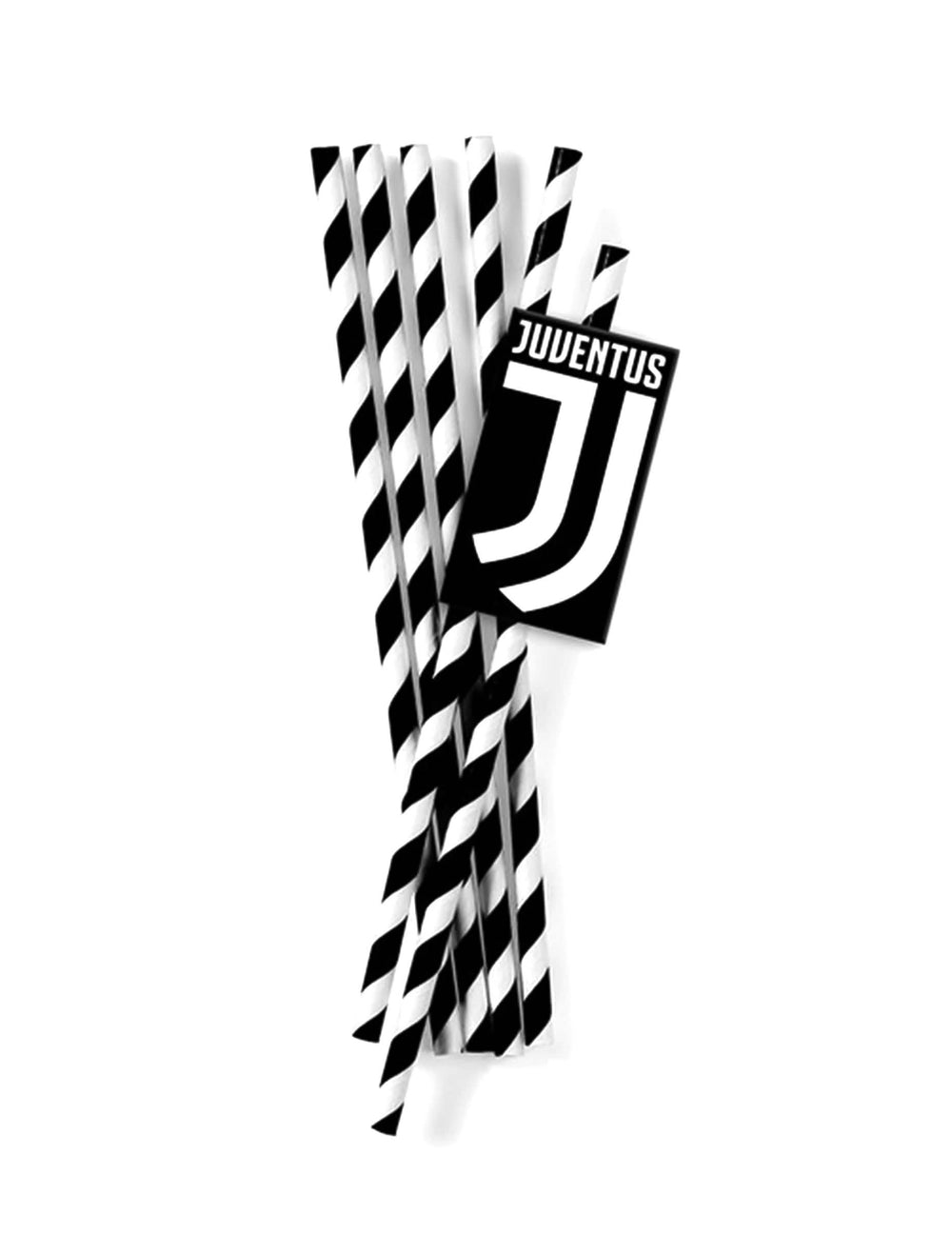 palhinhas em cartão Juventus para festa black and white às riscas