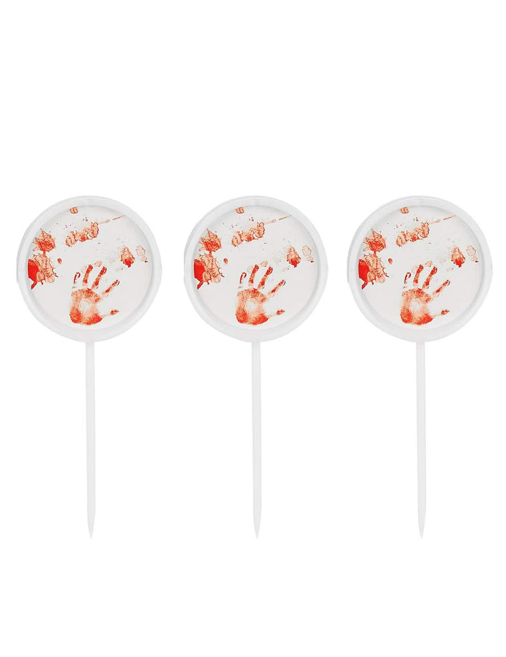 12 Pcs mãos ensanguentadas para halloween brancas e vermelhas